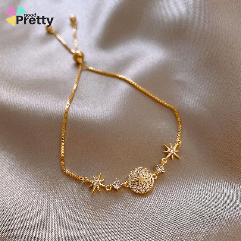 Gelang gelang langit berbintang yang cerah  pacar siswa perhiasan mewah ringan sederhana - PD