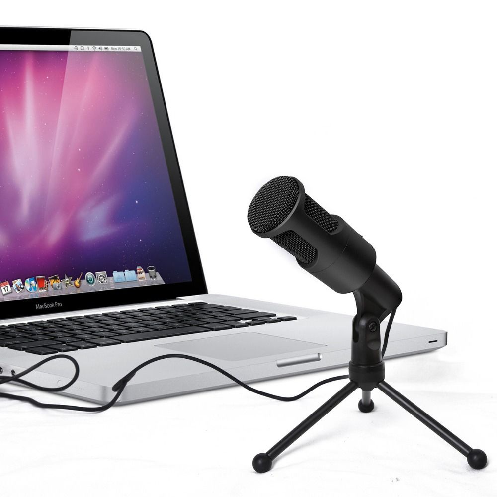 Portable Microphone USB with Stand - SF-960B - Black