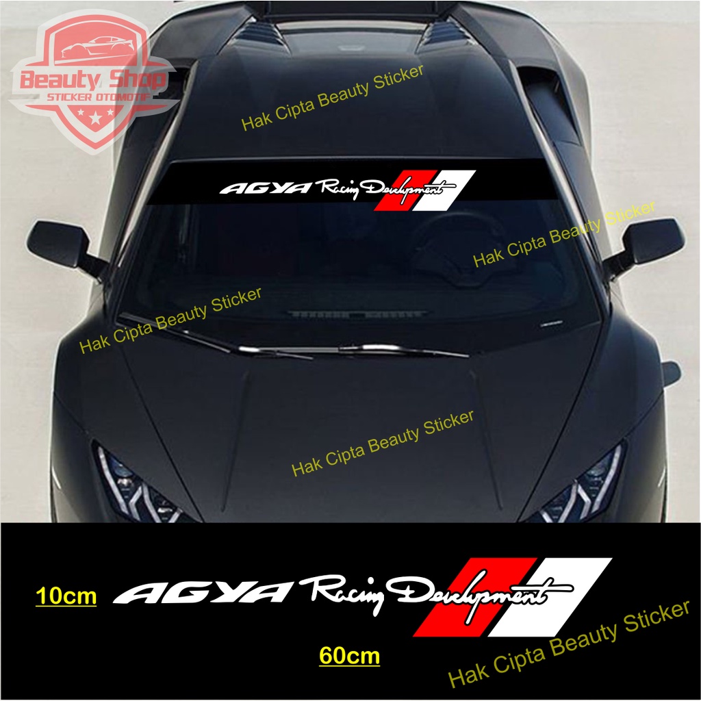 stiker toyota agya racing development sticker cutting kaca mobil agya