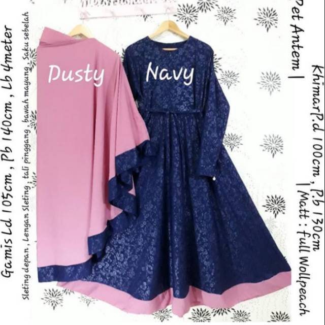 GAMIS SET ALISHA/GAMIS WOLFIS EMBOS /SET GAMIS CADAR TALI