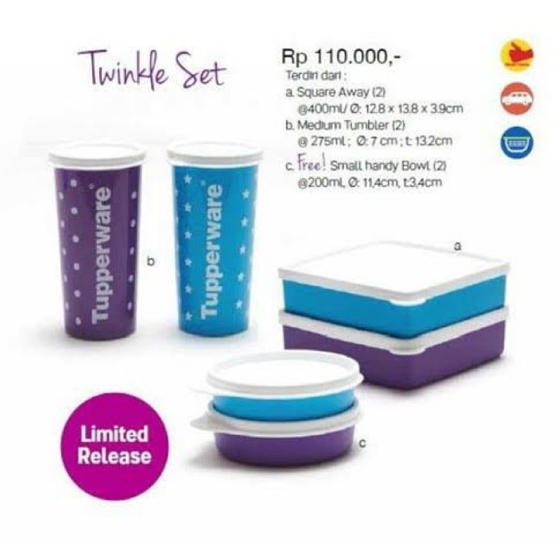 TUPPERWARE LUNCH BOX/TWINKLE SET