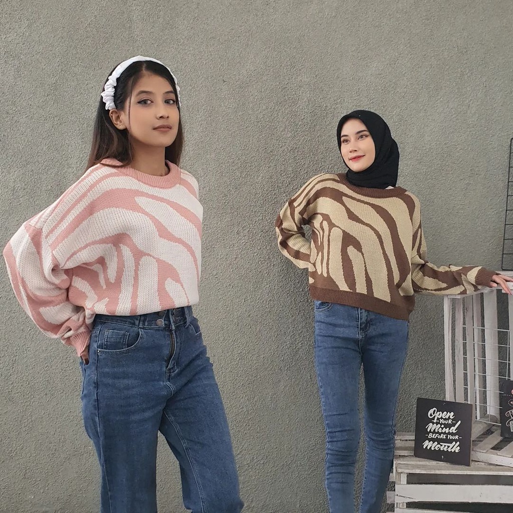 SWEATER ARABELLE RAJUT TEBAL CROOPE