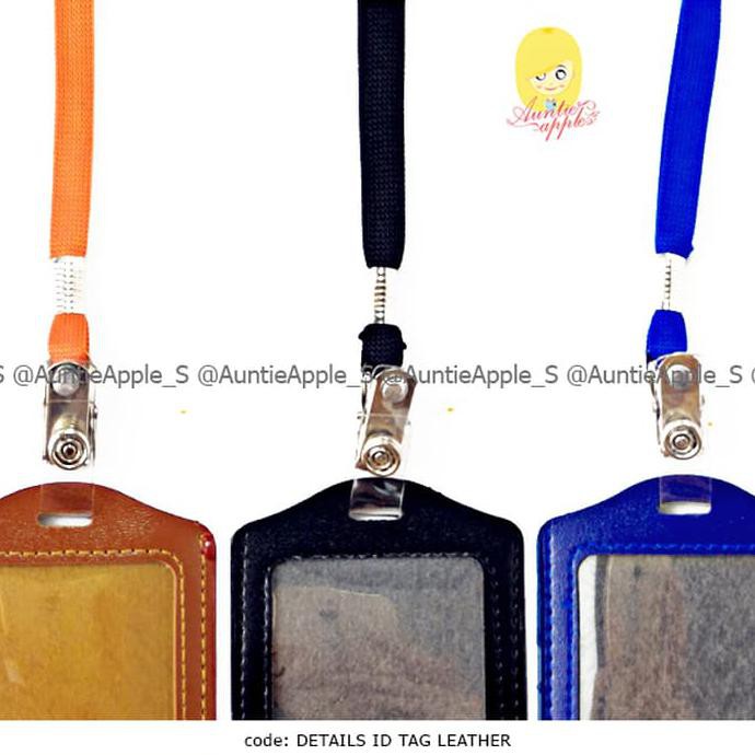 

NAME TAG /ID TAG HOLDER/ID CARD HOLDER LEATHER/TEMPAT ID CARD BLACK - Cokelat TERPERCAYA