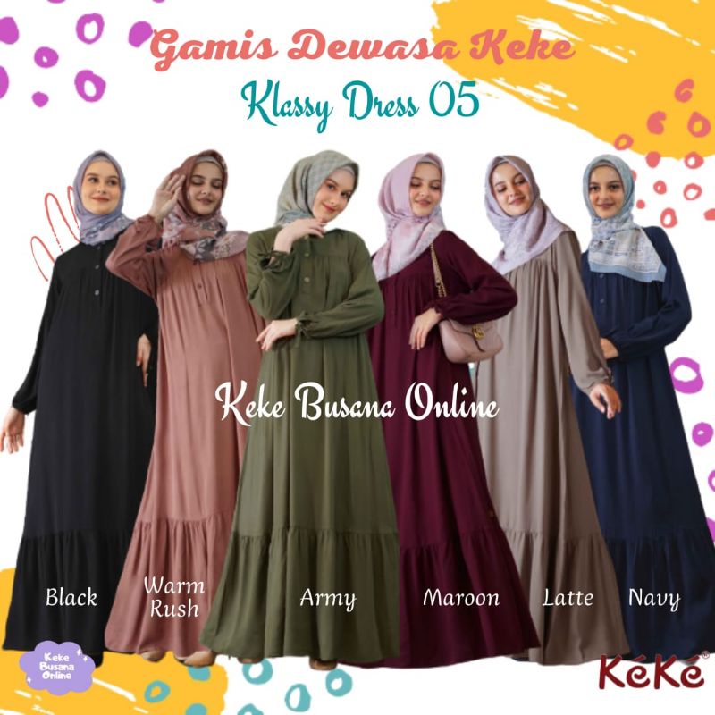 Gamis Dewasa Keke ~ Klassy Dress 05 ~