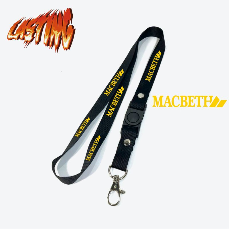 

Lanyard MACBETH tali lanyard DISTRO gantungan kunci name tag id card kartu nama / lanyard podss vapee MACBETH gantungan / bisa cod lanyard best seller lanyard hitam lanyard murah