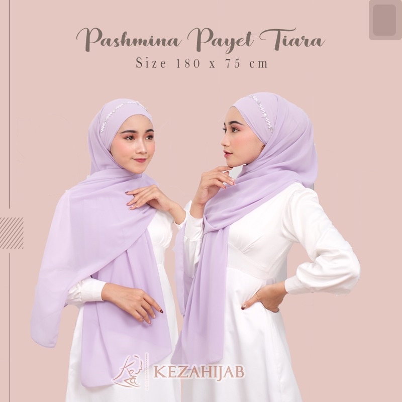 Keza - Pashmina Payet Tiara - Hijab Motif Tiara Kondangan Couple