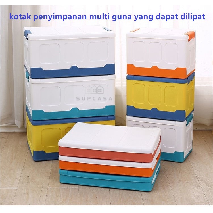 Container Box Besar Foldable Storage Box Box Lipat Lemari Plastik Box Mainan kotak penyimpanan