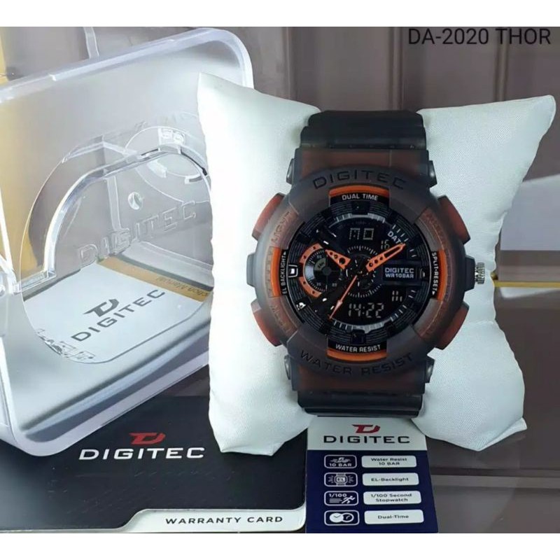 JAM TANGAN PRIA SPORTY ORIGINAL DIGITEC 2020T DOUBLE TIME WATER RESIST BEST SELLER