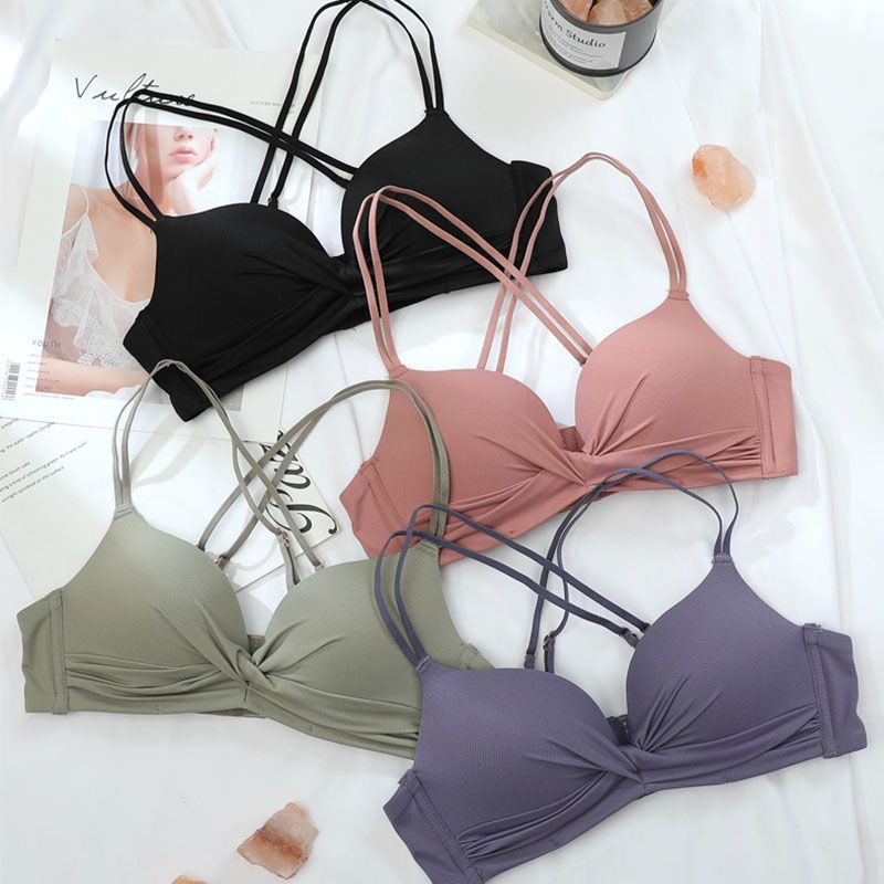 BRA Wanita Sexy Bh Import Tanpa Kawat Seamless Tali Silang Premium Quality