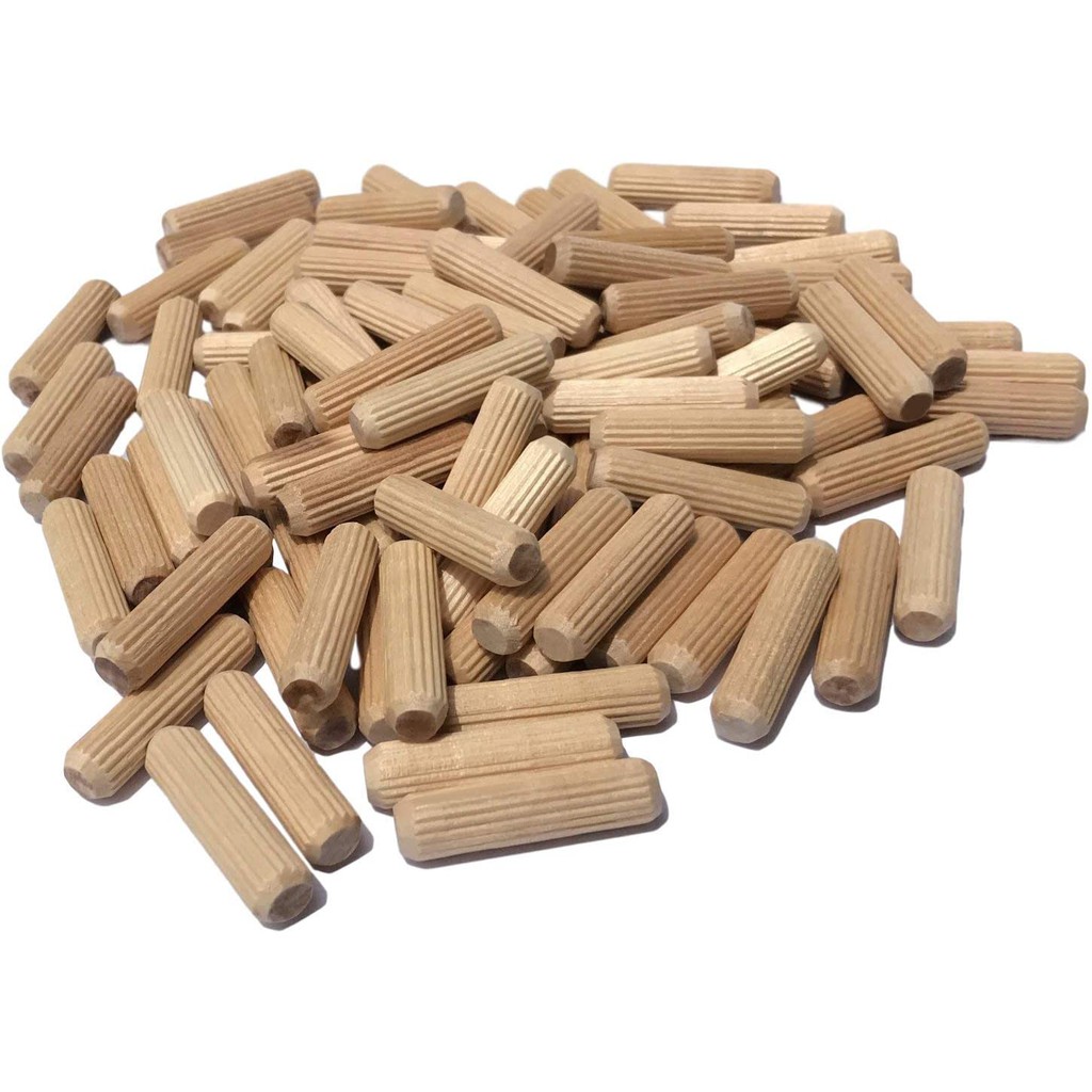 pin dowel kayu 8mm x 40mm pin jointer sambungan kayu 4cm 1pack 100pcs