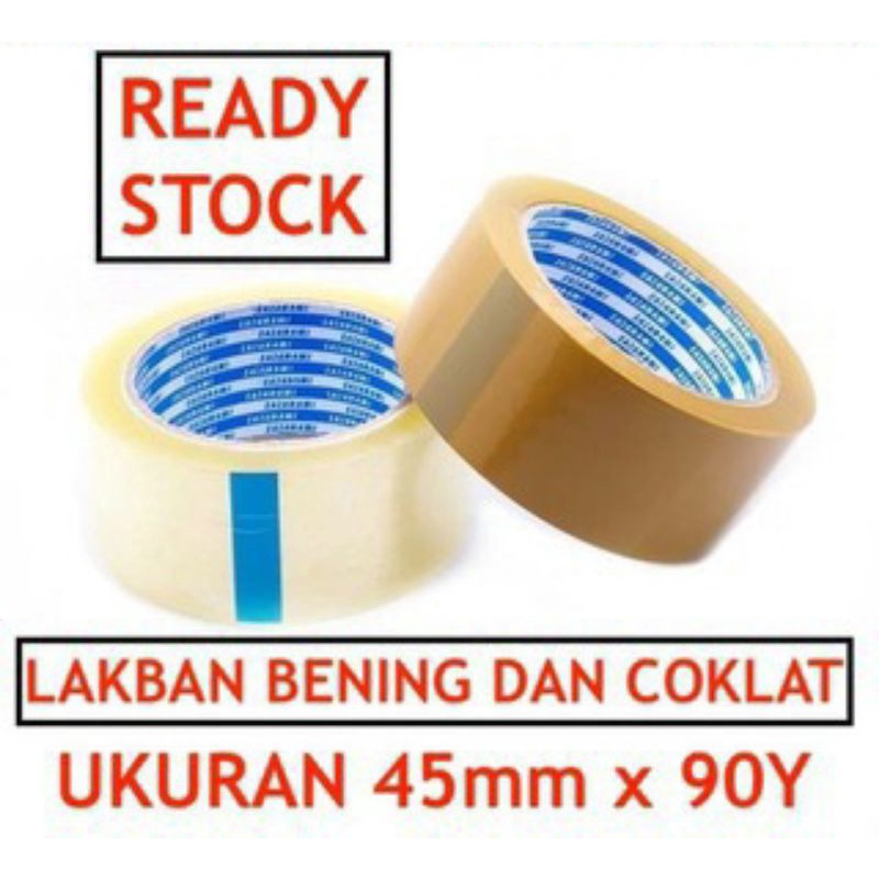 

lakban bening dan coklat 45mm X 90yard BODHI TAPE