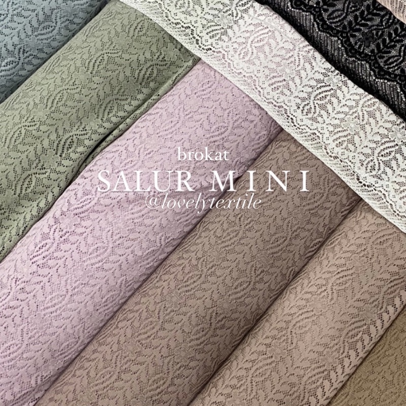 Kain Brukat Meteran / Kain Brokat Motif Salur Mini