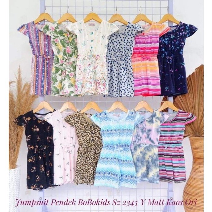 BOBO KIDS JUMPSUIT PENDEK (BAJU KAOS JUMPER OOTD ANAK PEREMPUAN)