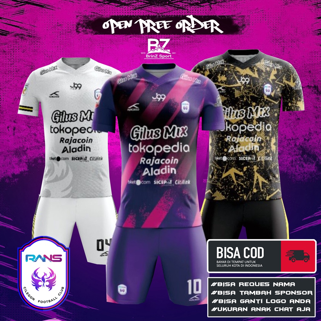 SETELAN KAOS BAJU JERSEY RANS CILEGON FC 2021 TERBARU JERSEY SETELAN RANS CILEGON FC 2021 FREEE NAMA