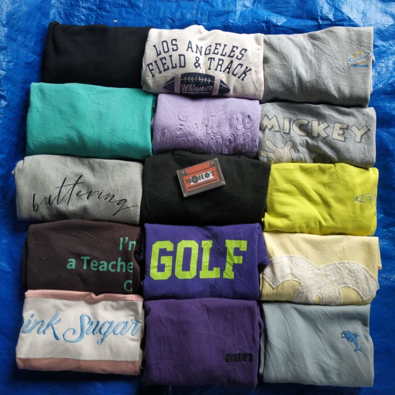 borongan crewneck murah gemoy lengan balon mix