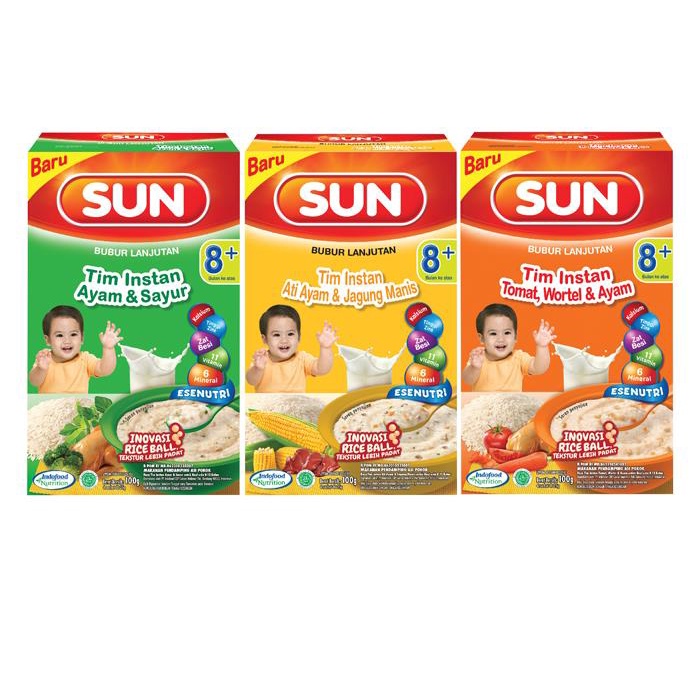 Sun Bubur BOX Bayi 6 Bulan Cereal Susu 120g