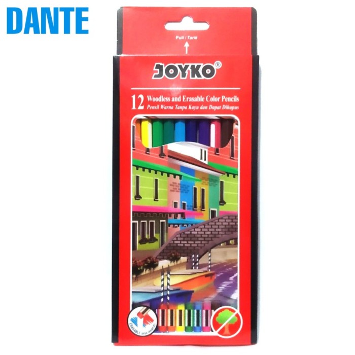 

Gaya Pensil Warna 12 Warna Bisa Di Hapus Joyko Cp-109 Erasable Promo