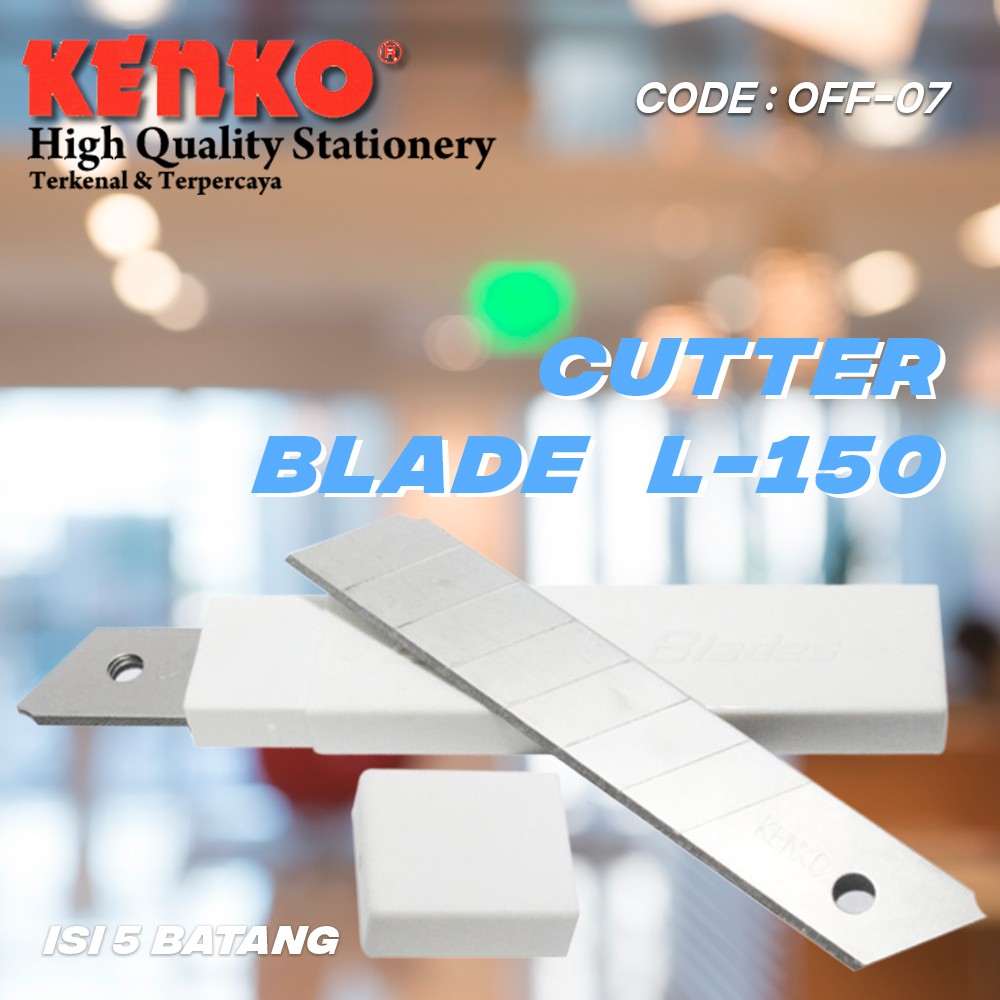 KENKO ALAT KANTOR ISI CUTTER BESAR 5PCS PEMOTONG KERTAS REFIL SPARE BLADE L-150 - OFF-07