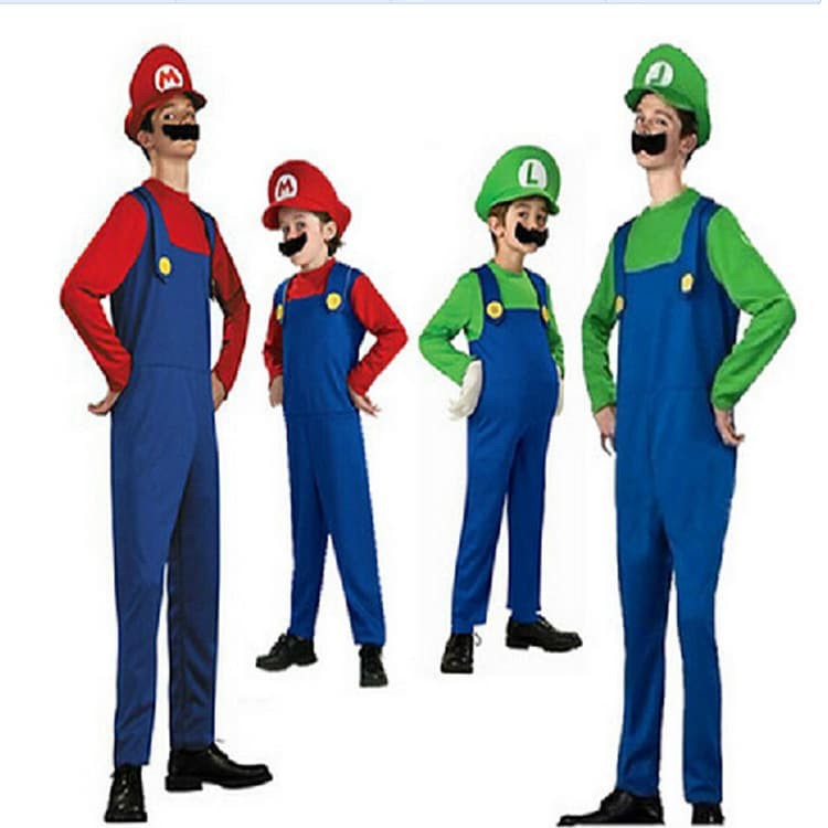 Jual Super Mario Bross Costume Cosplay Halloween Kostum Anak Mario Luigi  Indonesia|Shopee Indonesia