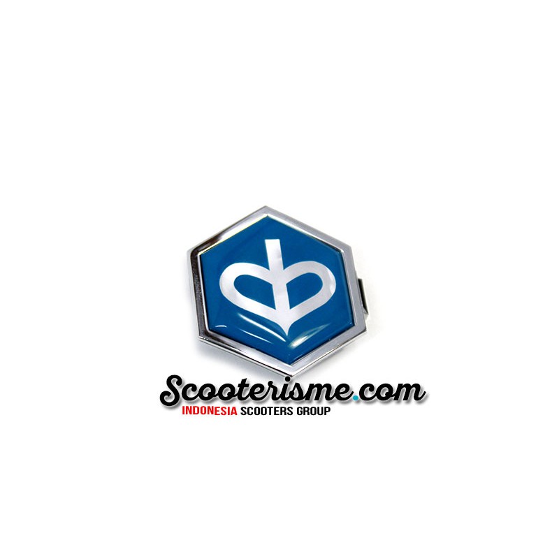 Emblem Chung Piaggio Kepala/Stang Vespa Super Sprint ORI (Almunium)