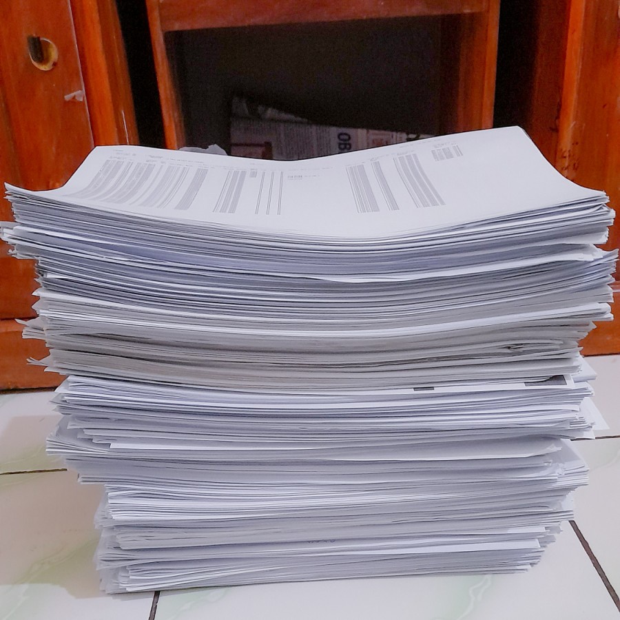Jual KERTAS BEKAS UKURAN A4/KOSONG SEBELAH/KERTAS HVS BEKAS | Shopee