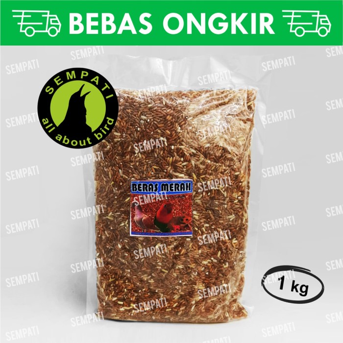 

BERAS MERAH 1KG PAKAN BURUNG MERPATI PERKUTUT LOVEBIRD KENARI AYAM BRS