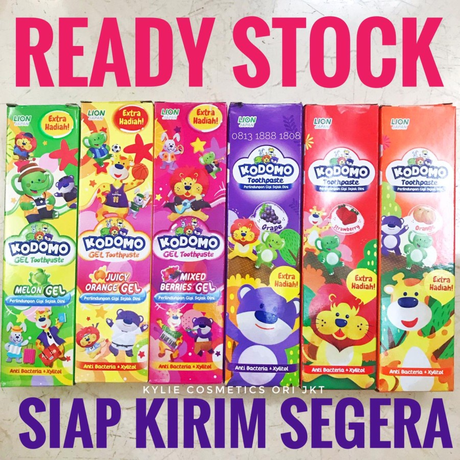 Pasta Gigi KODOMO Toothpaste 45 Gram Sikat Gigi 45 Gr Tube 45g Odol Anak 45gr Strawberry Anggur Orange Jeruk Melon Mix Berries Gel Tooth Paste Grape 45 g