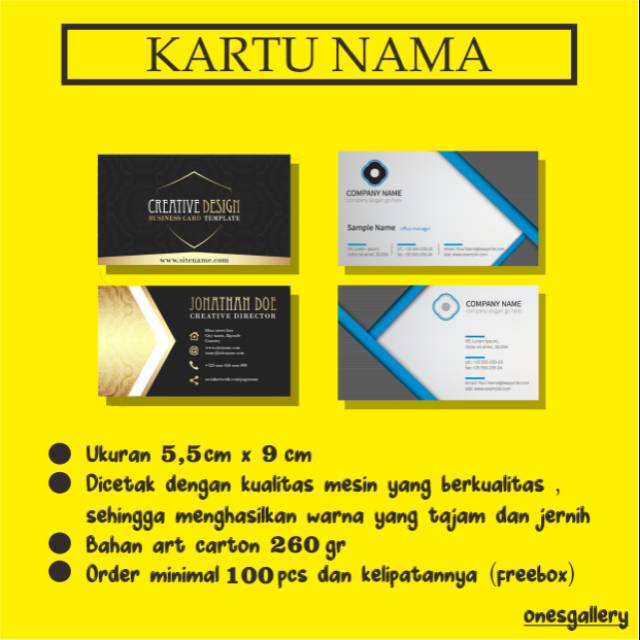 

KARTU NAMA CUSTOM
