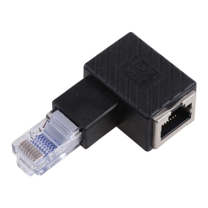 Btsg 90derajat Ethernet LAN RJ45 Male to Female Kanan/Kiri/Atas/Bawah/Sudut