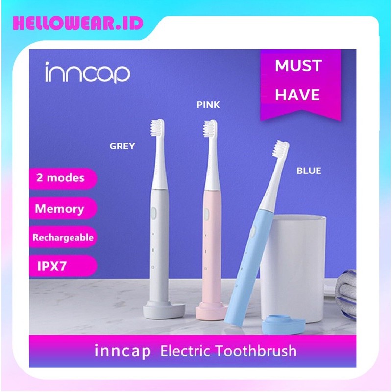 Inncap Electric Toothbrush Sikat Gigi Elektrik Waterproof Rechargeable Colgate pepsodent ciptadent darlie pasta gigi