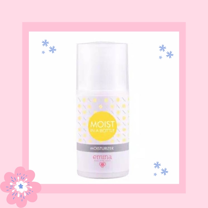 [BPOM] Emina Moist in a Bottle Moisturizer 50ml Pelembab Wajah / Krim Wajah / Krim Pagi Siang Malam 