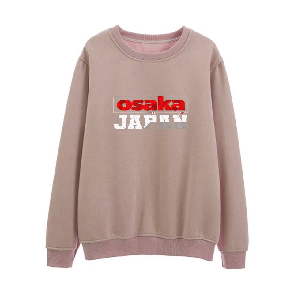 Osaka Crewneck Sweater Pria Fleece Size M - XXL