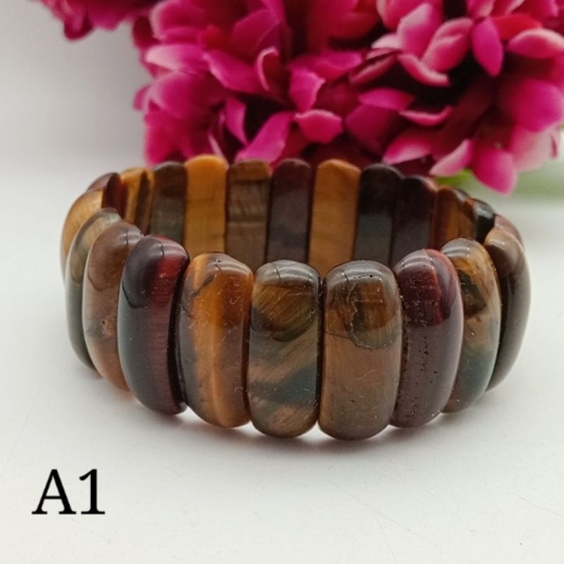 Gelang permata giok asli warna coklat impor terbaru ready gays