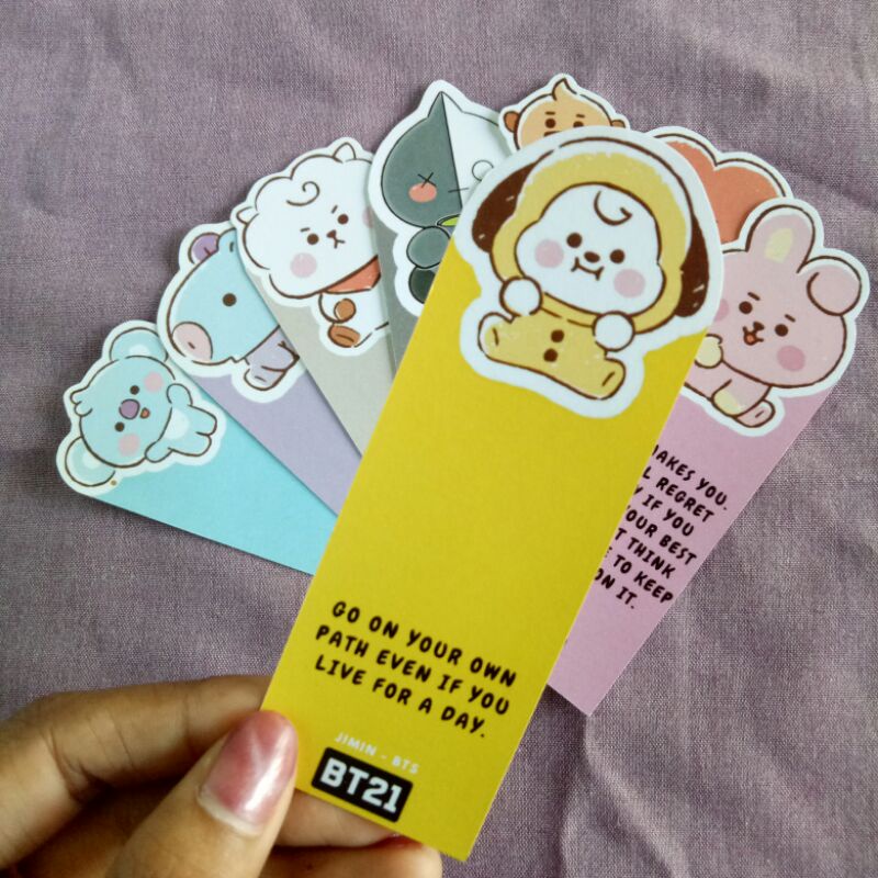 

(BOOKMARK) Pembatas Buku BT21 Cutting Quote Ver.