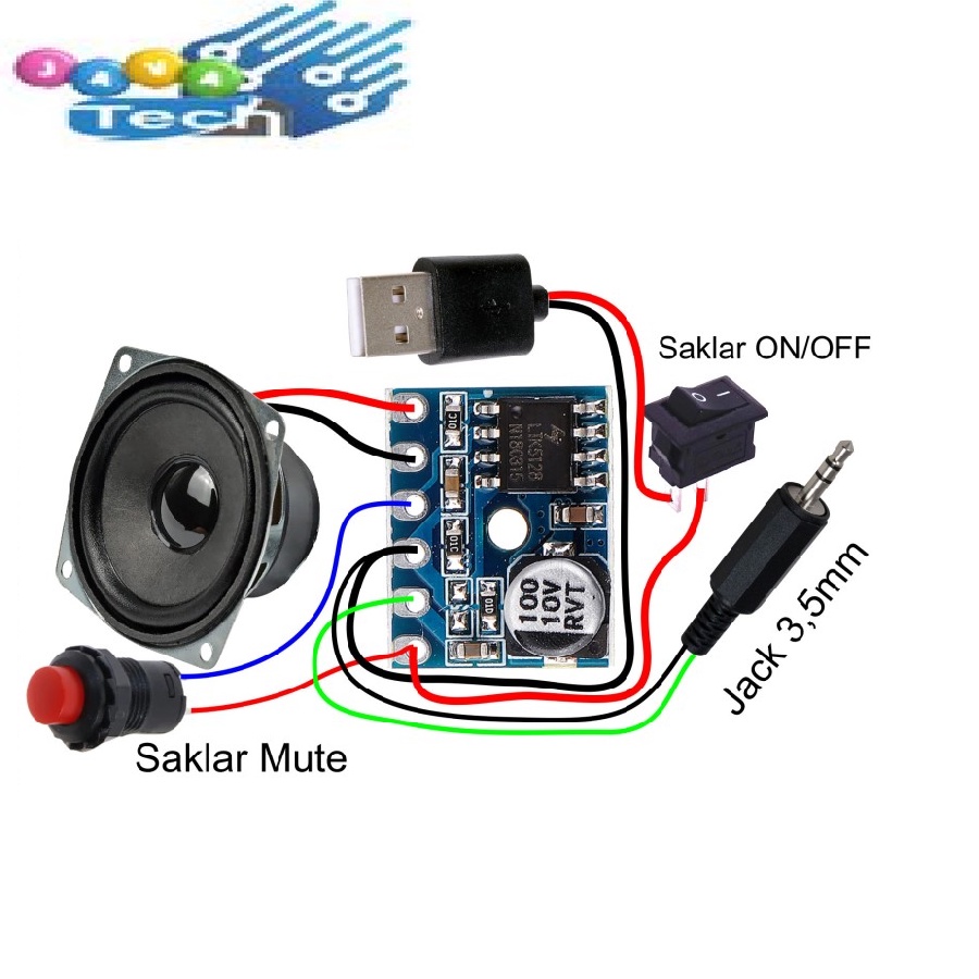 Modul XY-SP5W 5128 Mini Amplifier Mono 5V 1A