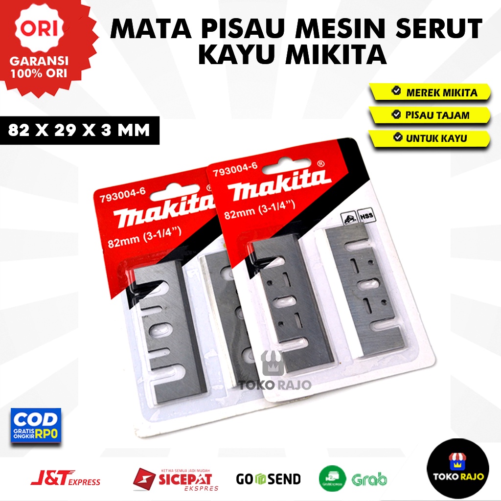 Mata Pisau Mesin Serut Ketam Kayu Makita Planer Blade HSS D-16346 Original Asli
