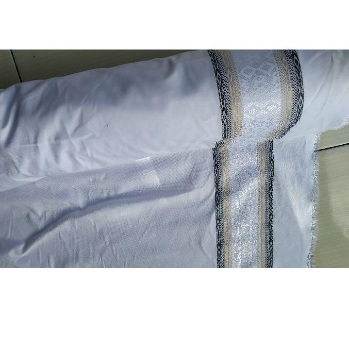 MALL Putih bersih || kain katun madinah motif bordir sama sisi || katun madinah motif || madinah bor