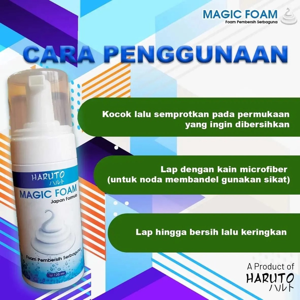 Magic FOAM Pembersih TAS pembersih Jok mobil dll 120ML