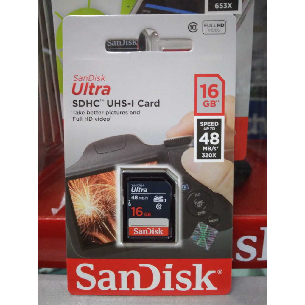 MEMORY CARD MEMORI KAMERA SD CARD SDHC SANDISK 16GB/ 48MBPS