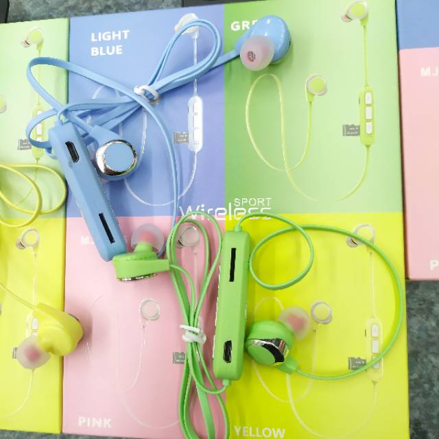 Handsfree Bluetooth Macaron MJ-6706 Headset Warna