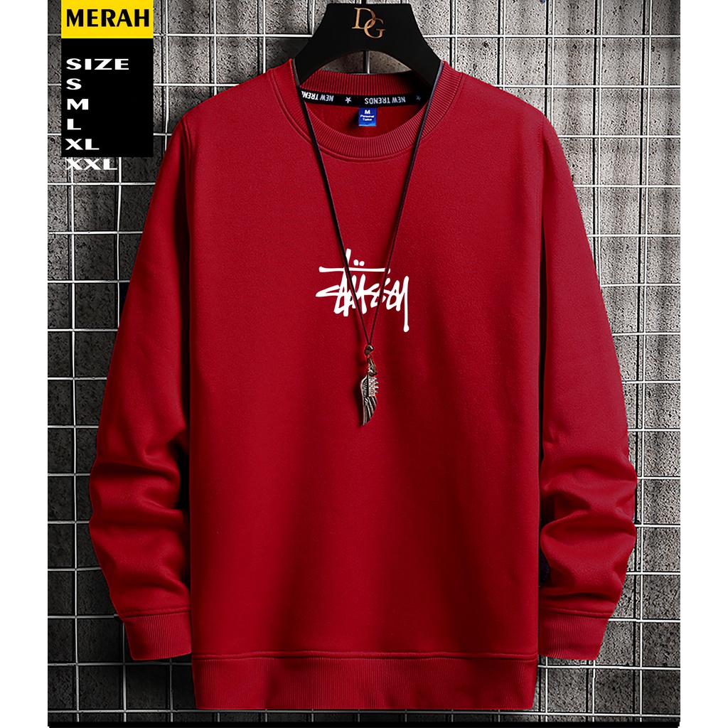 SWEATER HOODIE DISTRO MOTHBLESS SWEATER BTS PRIA JUMPER OBLONG COWOK MERAH JAKETPRIA MOTIF CATUR