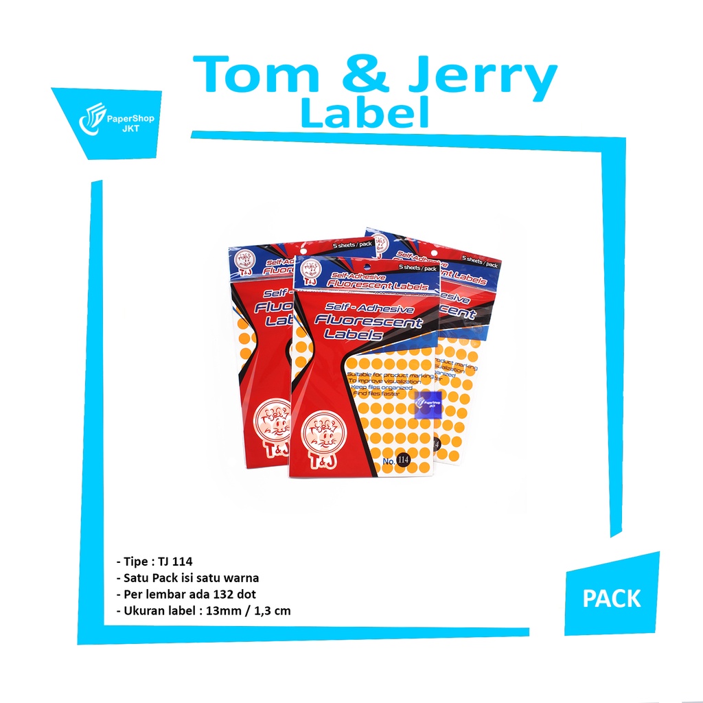 

TOM & JERRY - Label Color 114 - Warna Orange - Pad
