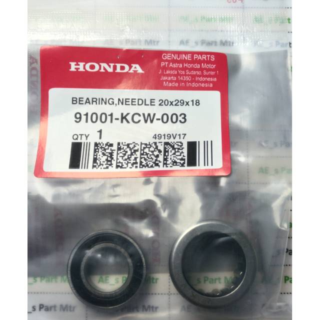 Bearing  Pully Vario - Beat - Scoppy - Spacy