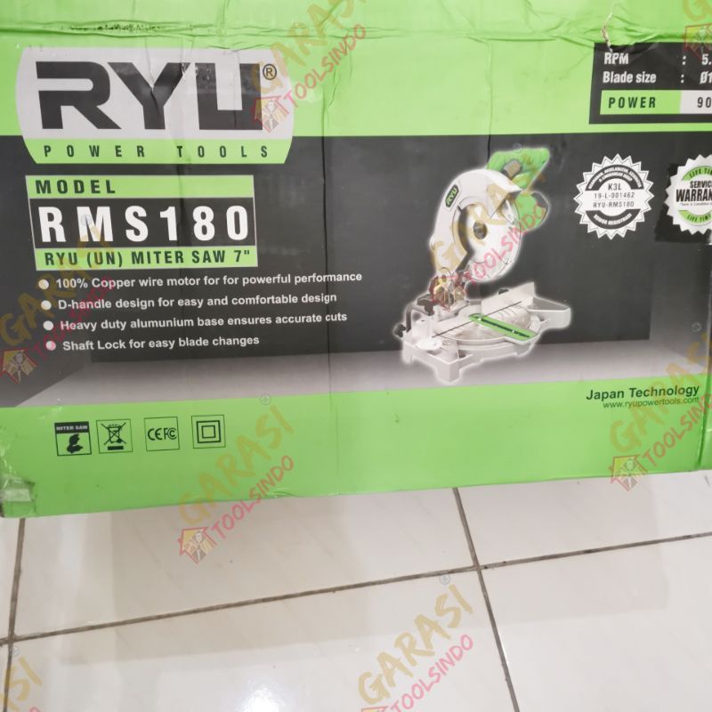 RYU mitter saw 7&quot; RMS 180 mesin miter saw 7 inch mesin potong aluminium kayu mittersaw alumunium