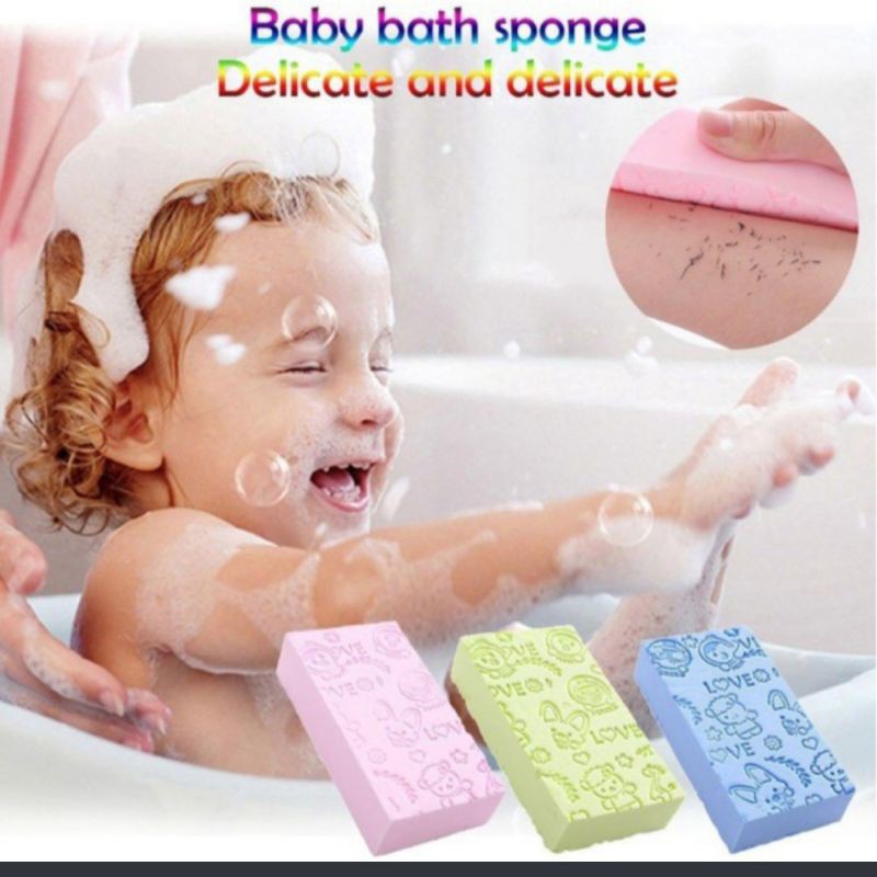 Spons Mandi Pengangkat Penghilang Daki Aman Untuk Anak dan Bayi Sponge Spon Mandi Perontok Daki