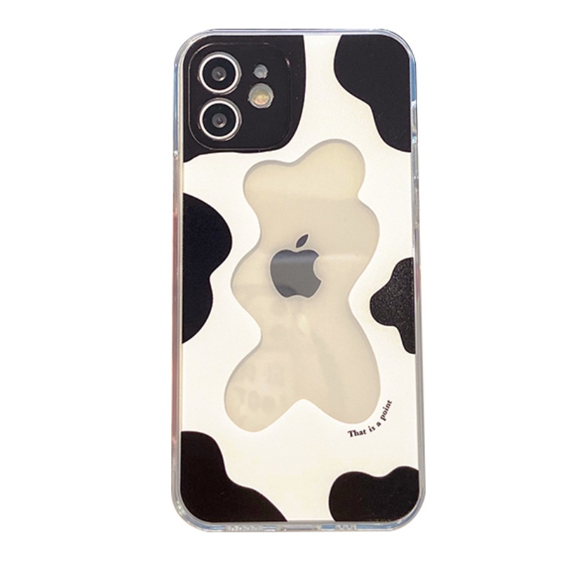 Case Pelindung Transparan Motif Sapi Untuk Iphone 7 / 8 SE2020 7 + 8 PLUS 11 12 13 PRO MAX