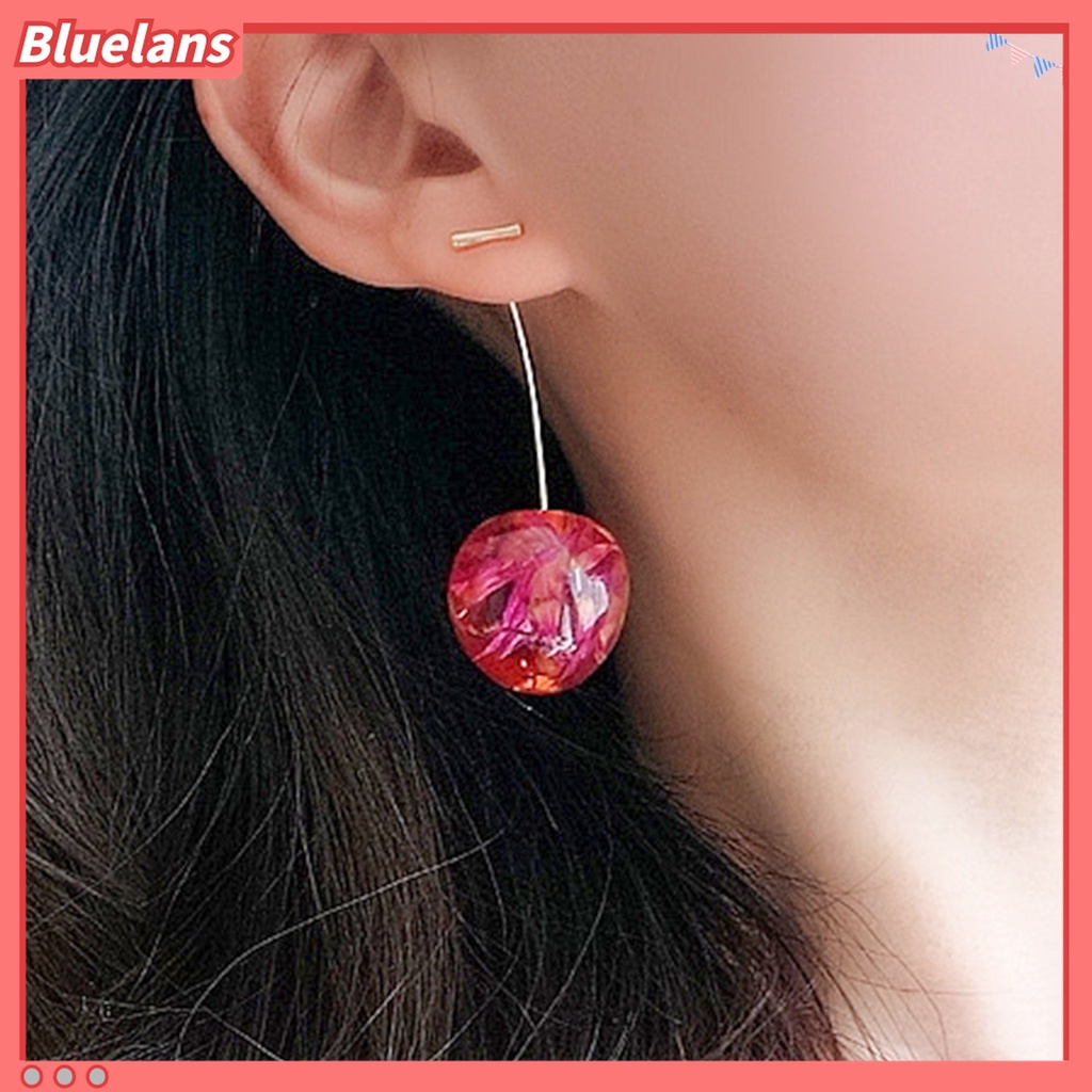 1 Pasang Anting Stud Desain Buah Ceri Untuk Aksesoris Wanita