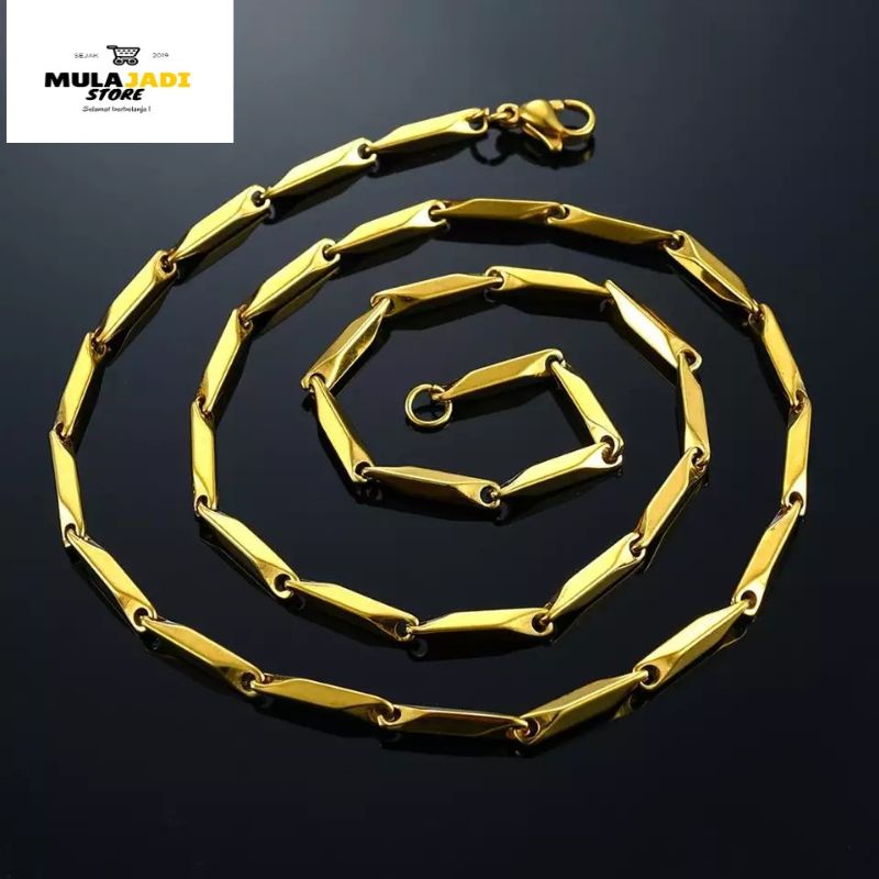 Cod Kalung Titanium Kalung Titanium Pria Kalung Titanium Anti Karat Kalung Titanium Terlaris Kalung 