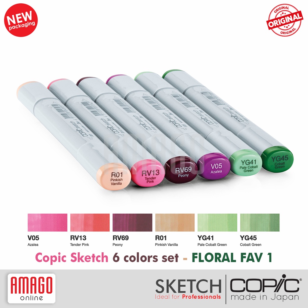 COPIC SKETCH MARKER - SET ISI 6 - FLORAL FAVORITES 1 - CSM/6FF1