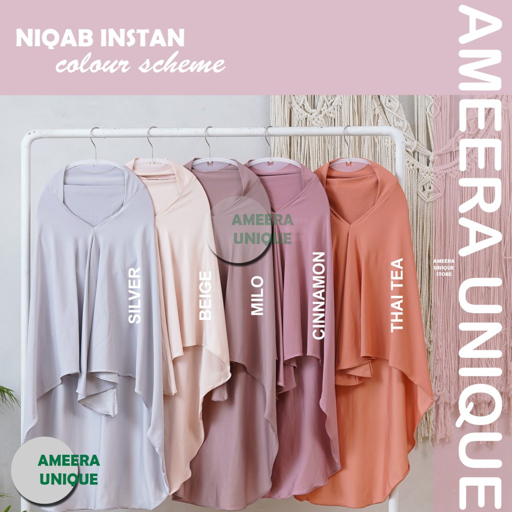 Jilbab Niqab Cadar Jersey Bahan Kaos Spandek Premium Original